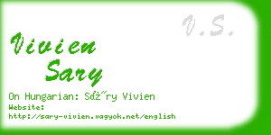 vivien sary business card